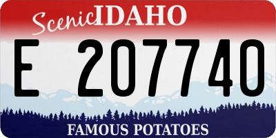ID license plate E207740