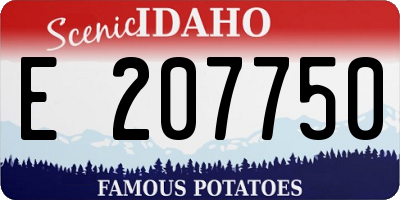 ID license plate E207750