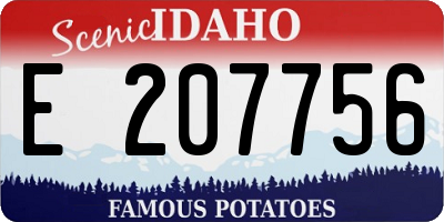 ID license plate E207756