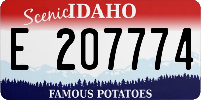 ID license plate E207774