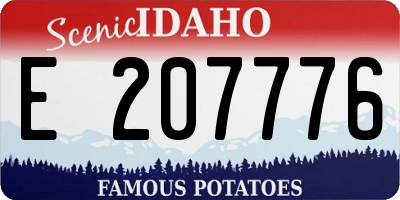 ID license plate E207776