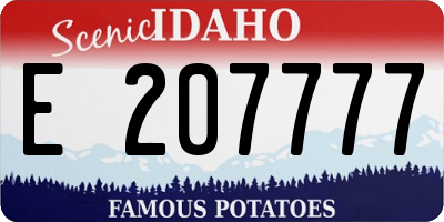 ID license plate E207777
