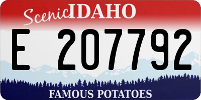 ID license plate E207792
