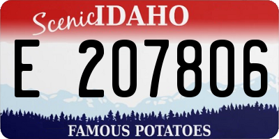 ID license plate E207806