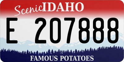 ID license plate E207888