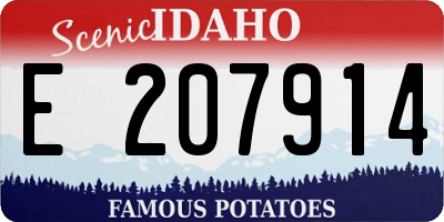 ID license plate E207914