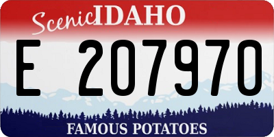 ID license plate E207970