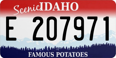 ID license plate E207971