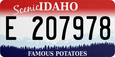 ID license plate E207978