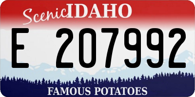 ID license plate E207992