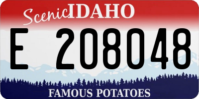 ID license plate E208048
