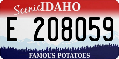 ID license plate E208059