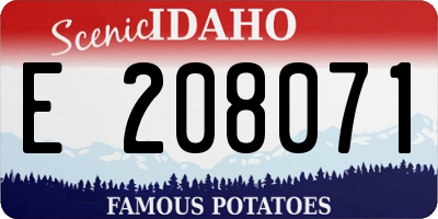 ID license plate E208071