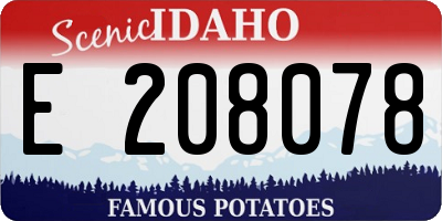 ID license plate E208078