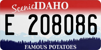 ID license plate E208086