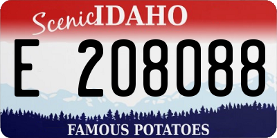 ID license plate E208088