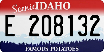 ID license plate E208132