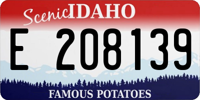 ID license plate E208139