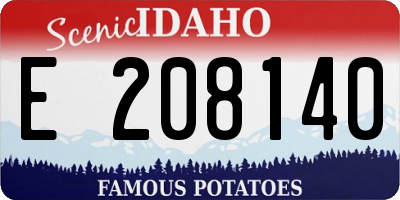 ID license plate E208140