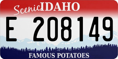 ID license plate E208149