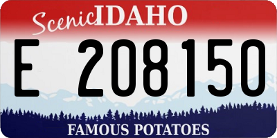 ID license plate E208150