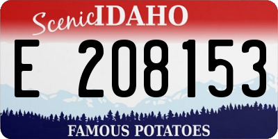 ID license plate E208153