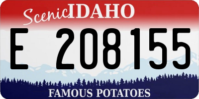 ID license plate E208155