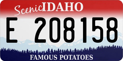 ID license plate E208158