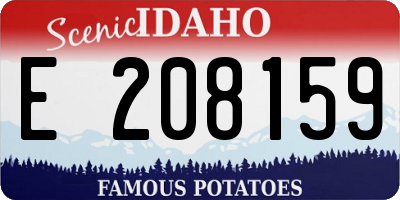 ID license plate E208159