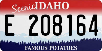 ID license plate E208164