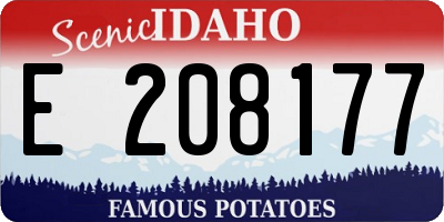 ID license plate E208177