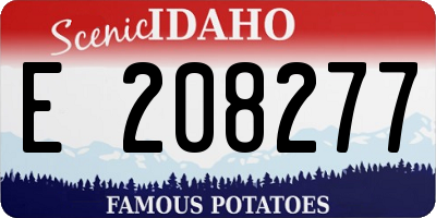 ID license plate E208277