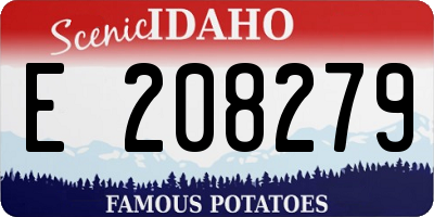 ID license plate E208279