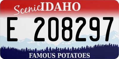 ID license plate E208297