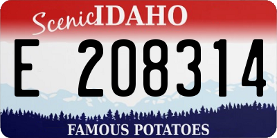 ID license plate E208314