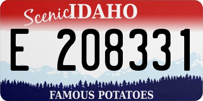 ID license plate E208331