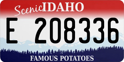 ID license plate E208336