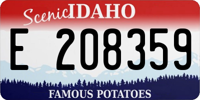 ID license plate E208359