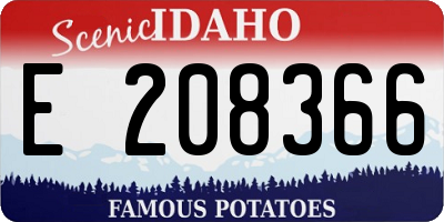 ID license plate E208366