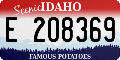 ID license plate E208369