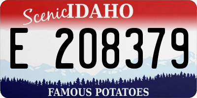 ID license plate E208379