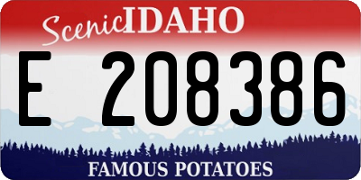 ID license plate E208386