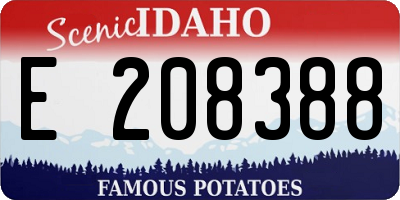 ID license plate E208388
