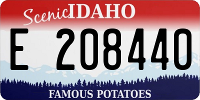 ID license plate E208440