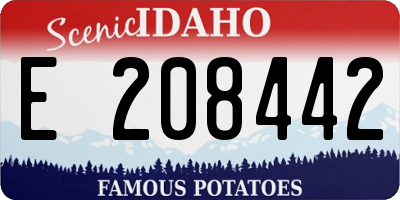 ID license plate E208442