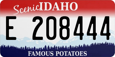 ID license plate E208444