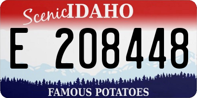 ID license plate E208448