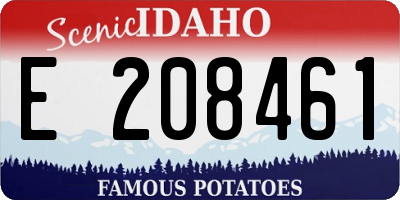 ID license plate E208461