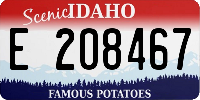 ID license plate E208467