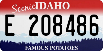 ID license plate E208486